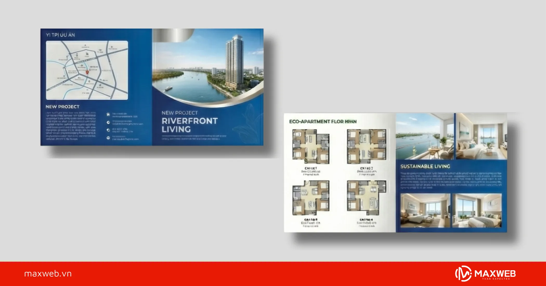 Brochure nghỉ dưỡng, resort, biệt thự biển mẫu 1