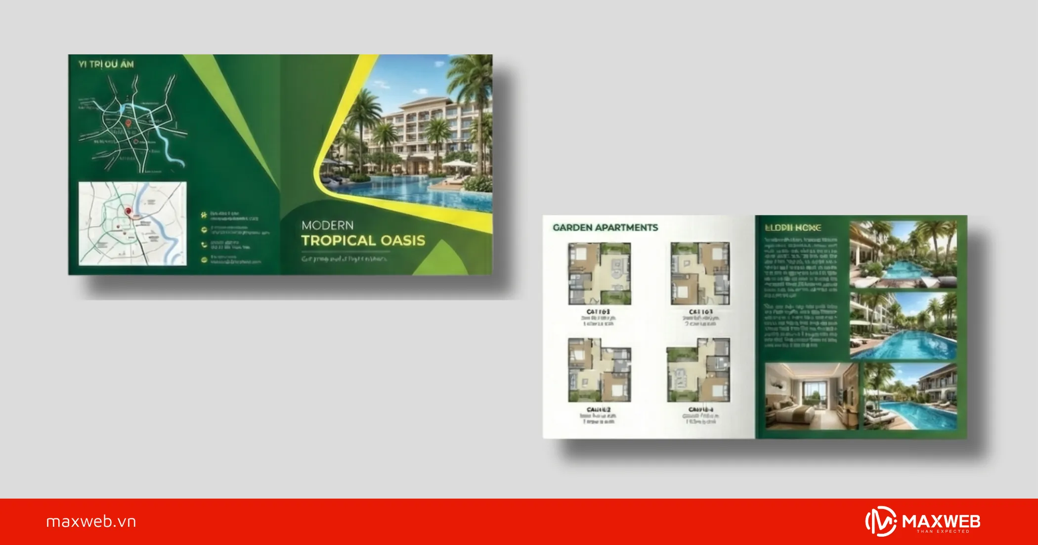 Brochure nghỉ dưỡng, resort, biệt thự biển mẫu 2