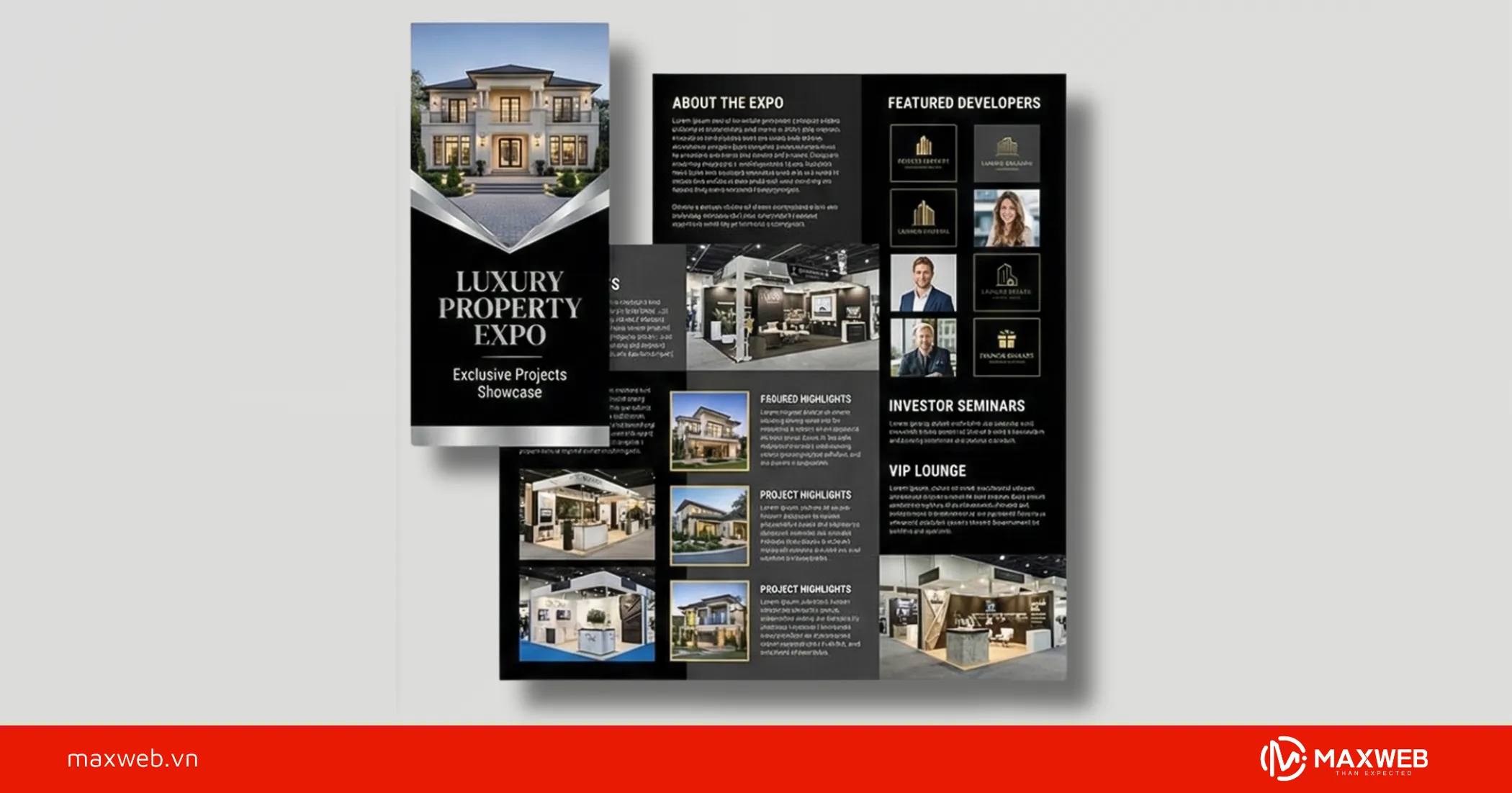 Brochure sự kiện và triển lãm bất động sản mẫu 1