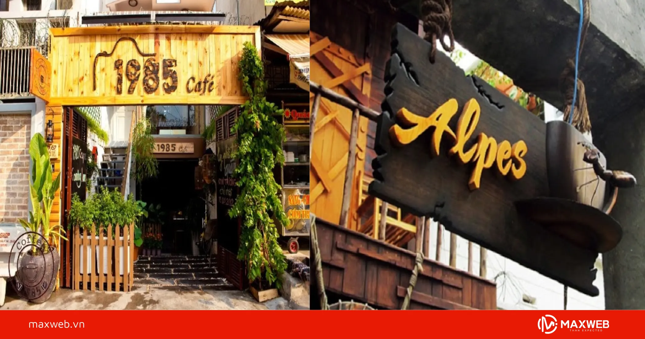 Mẫu bảng hiệu quán cà phê đẹp cho quán sân vườn