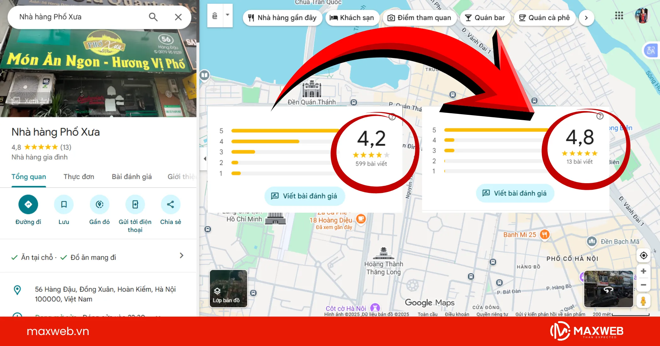 Bài học từ nhà hàng phố xưa trên Google Map