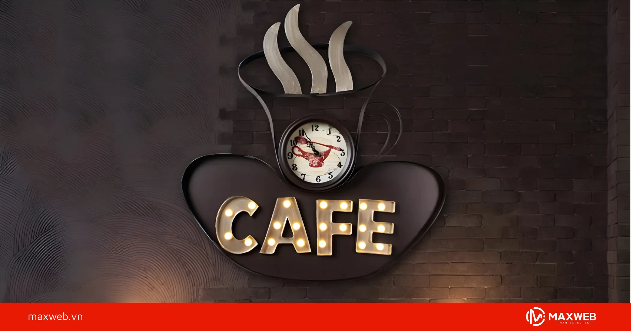 Mẫu bảng hiệu quán cà phê đẹp dạng chữ nổi