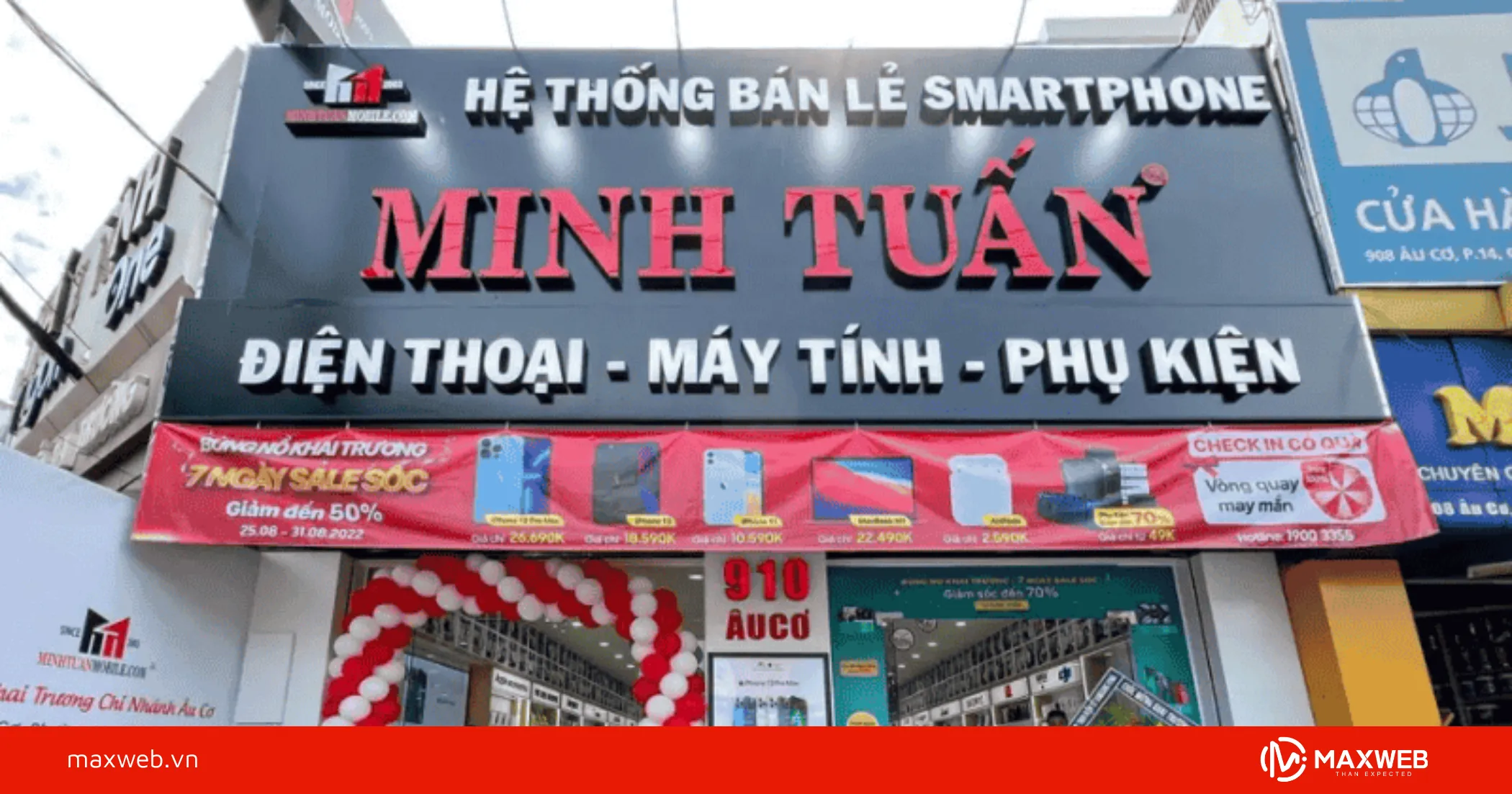 Bảng hiệu cửa hàng điện thoại inox chữ nổi sang trọng