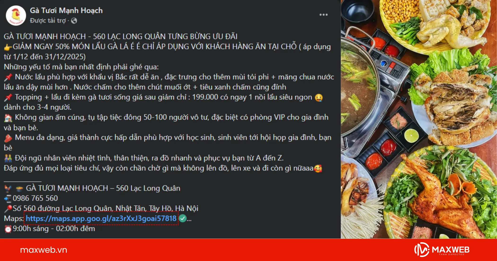 Quảng cáo đồ ăn vặt - gà tươi