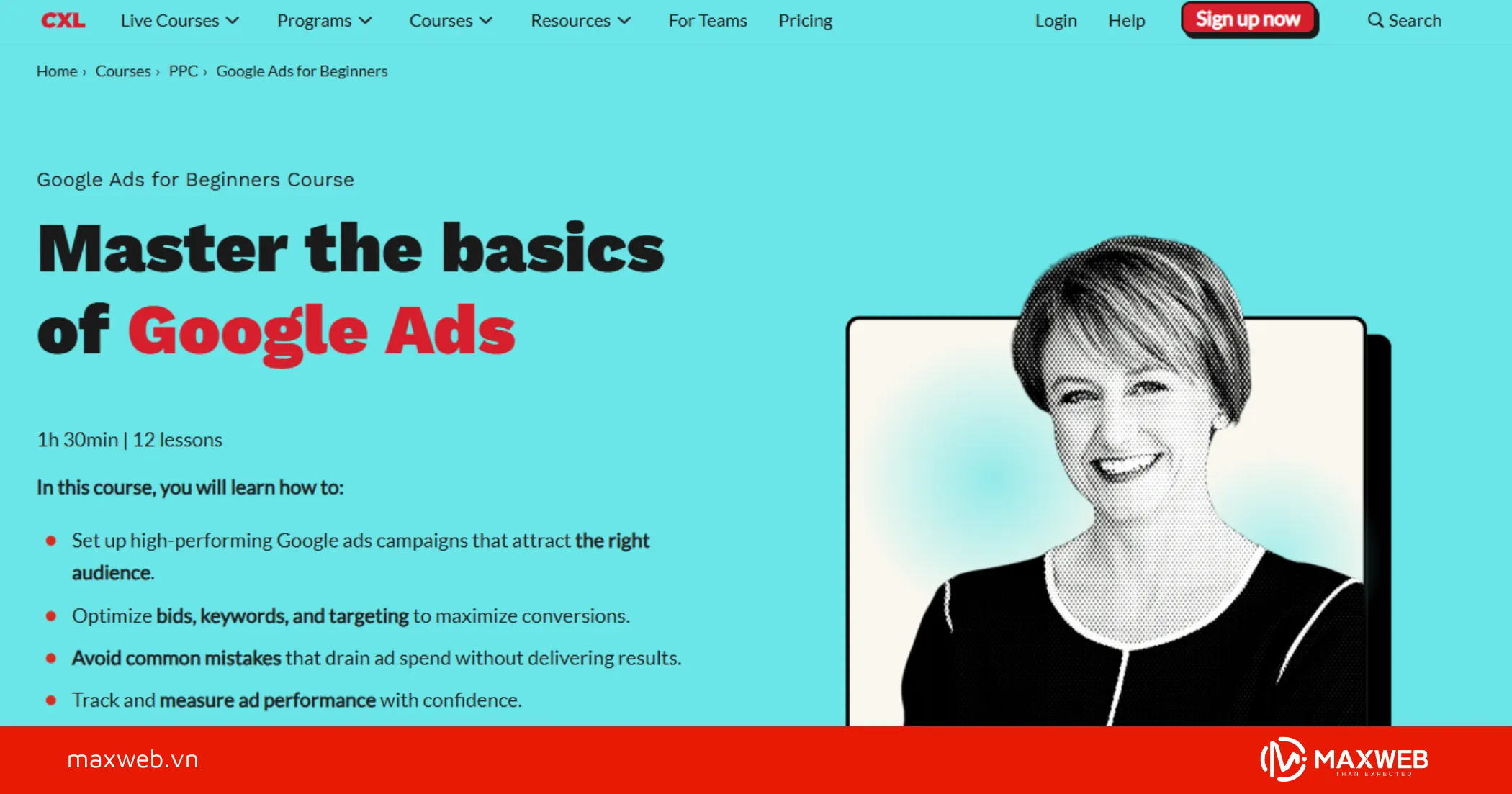 Google Ads Advanced của CXL Institute