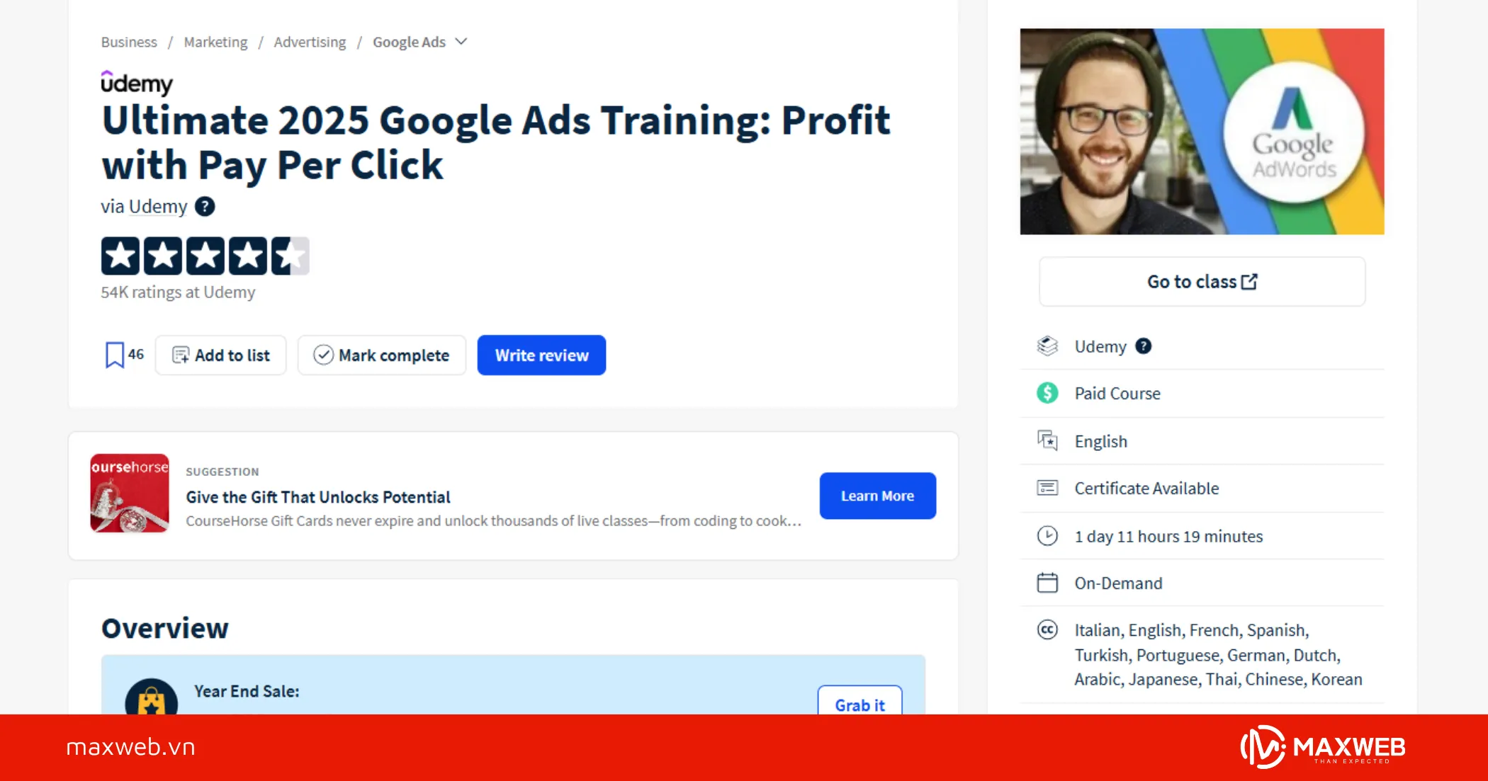 Google Ads for Beginners của Isaac Rudansky