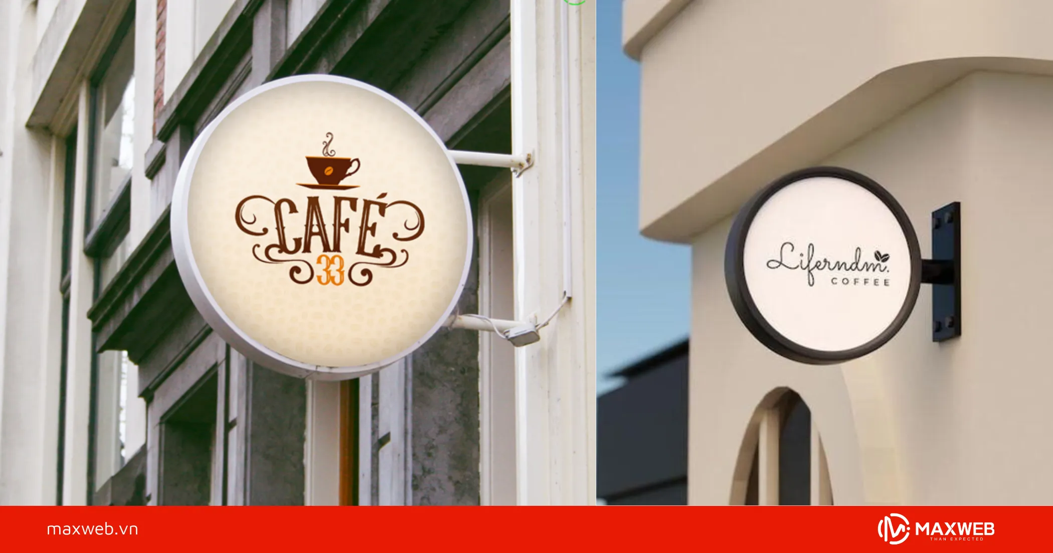 Bảng hiệu cà phê đẹp dạng hộp đèn