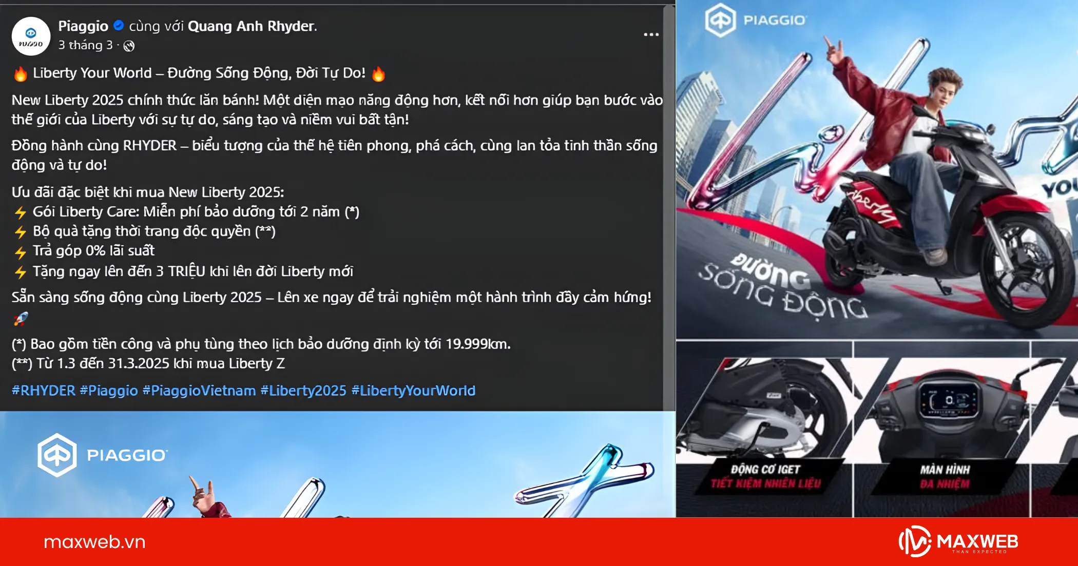 Bán xe máy hợp tác cùng KOL