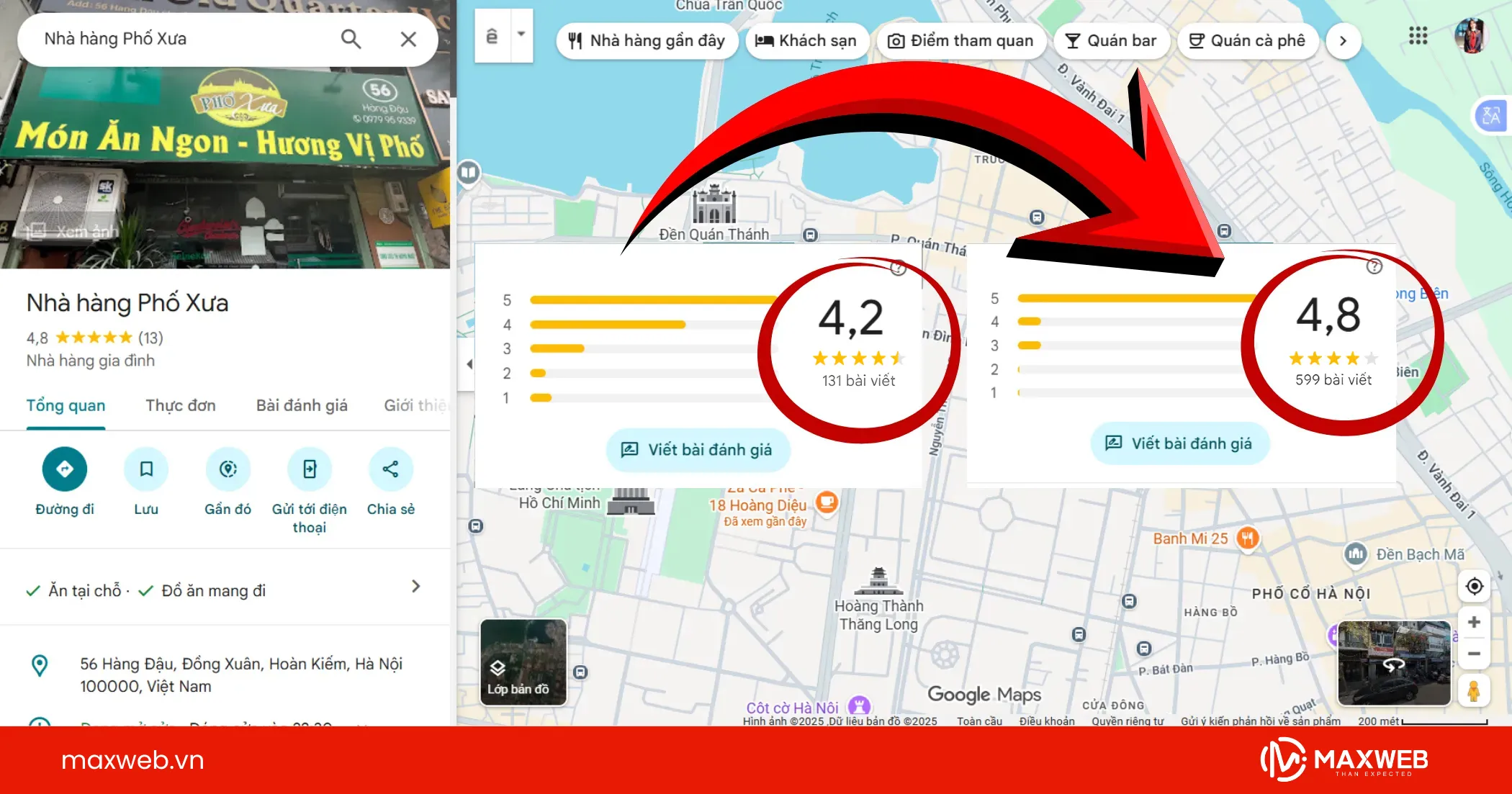 Bài học từ nhà hàng phố xưa trên Google Map