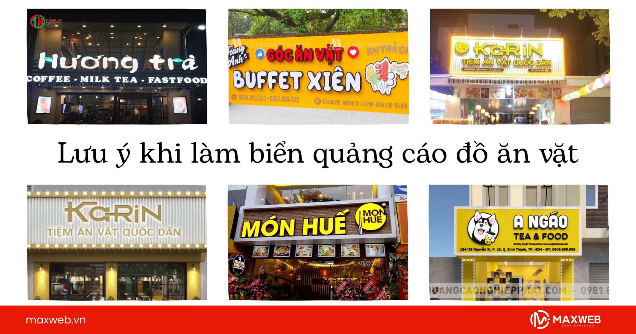 Lưu ý khi làm biển quảng cáo đồ ăn vặt