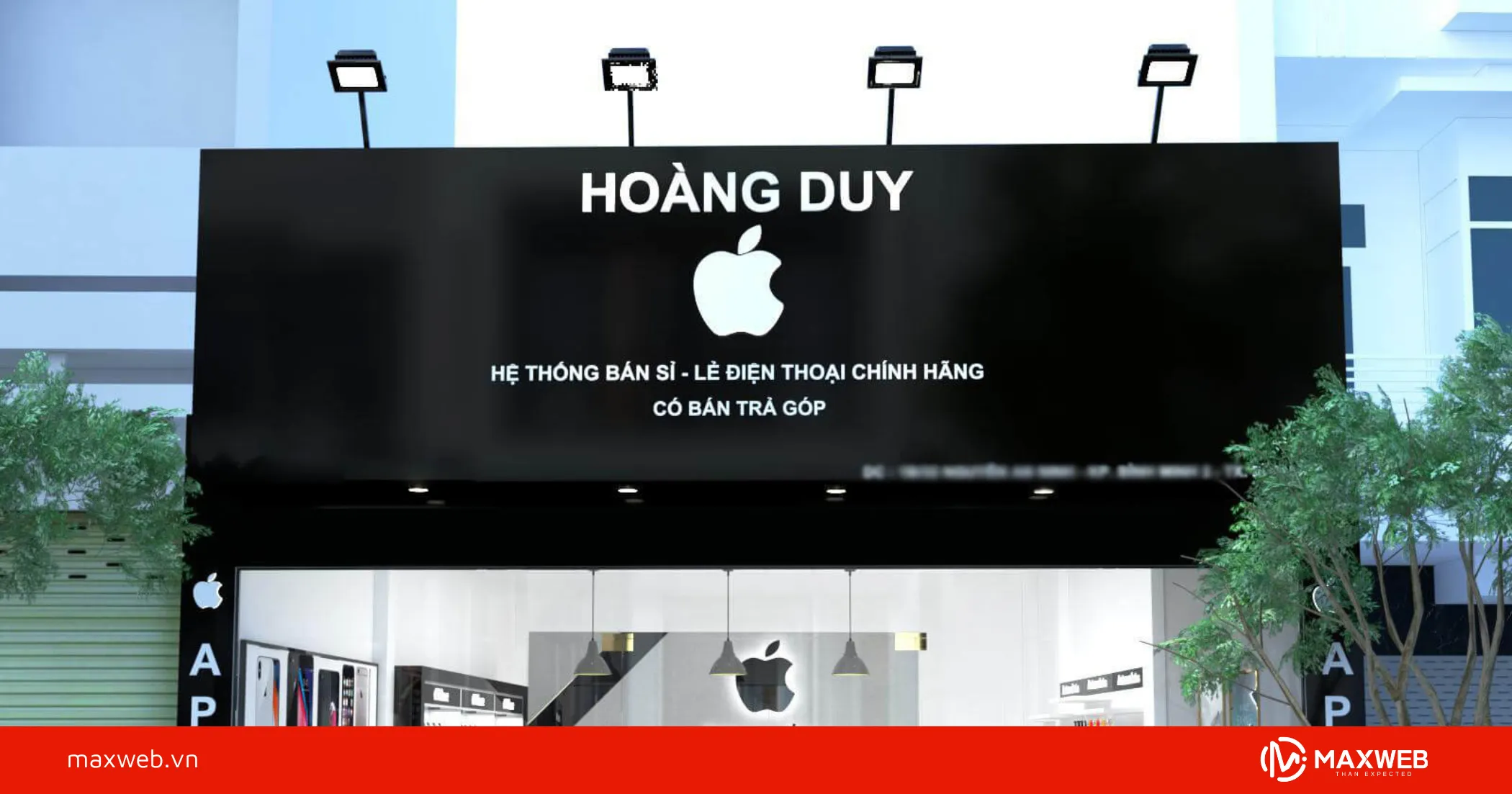 Biển quảng cáo cửa hàng điện thoại làm bằng mica xuyên sáng