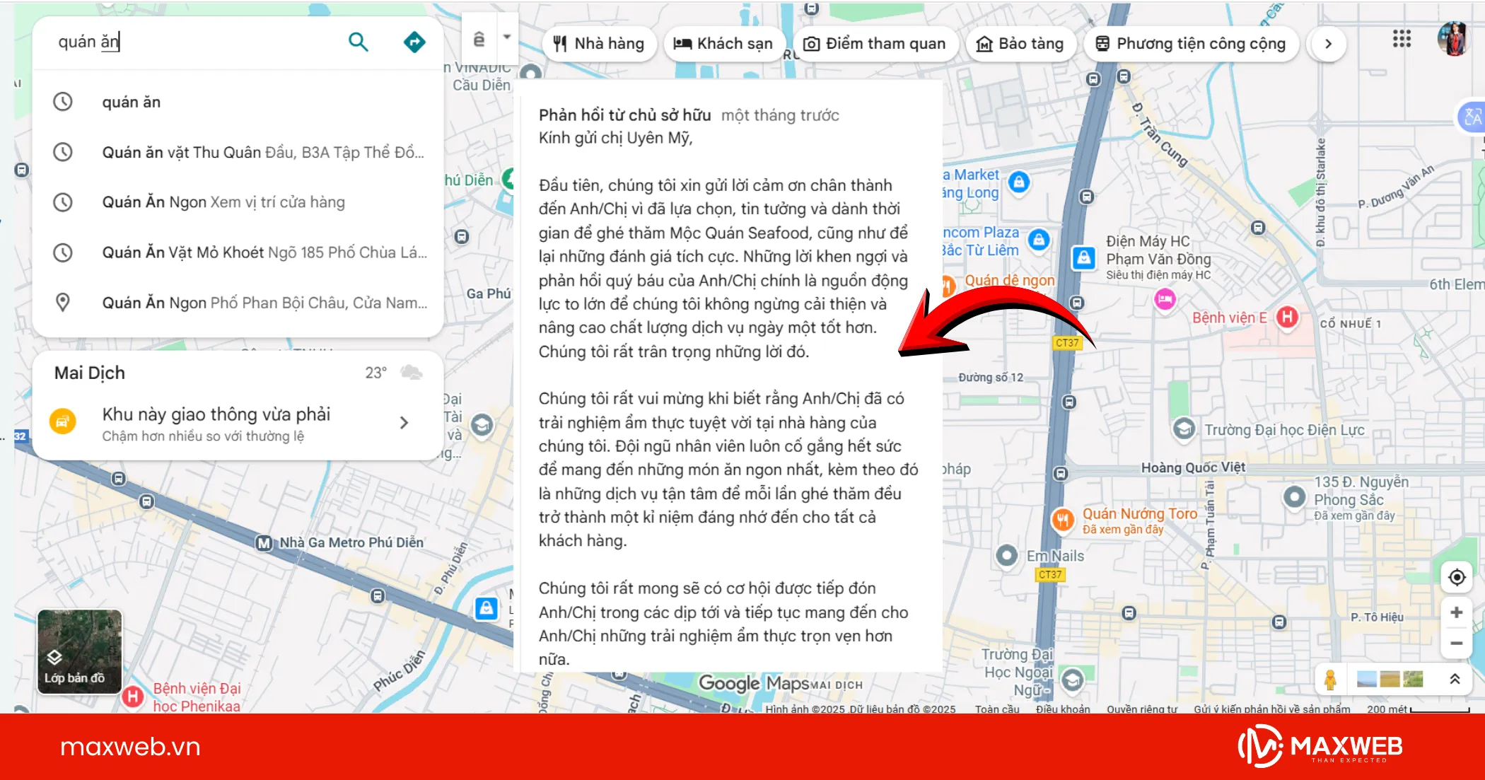 Tần suất và mức độ phản hồi đánh giá