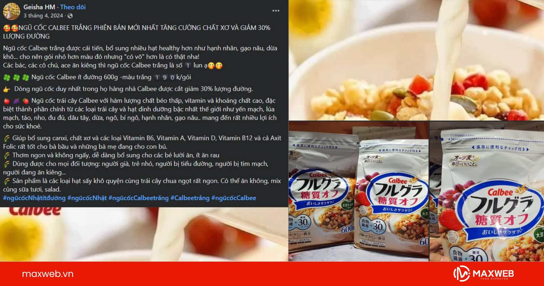 Quảng cáo đồ ăn vặt - ngũ cốc