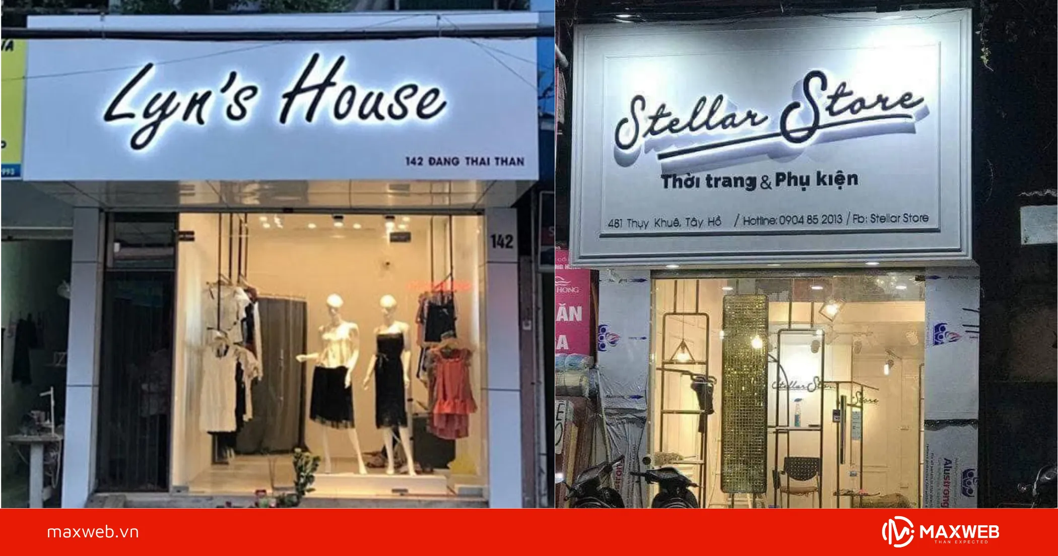 Biển quảng cáo shop quần áo nữ