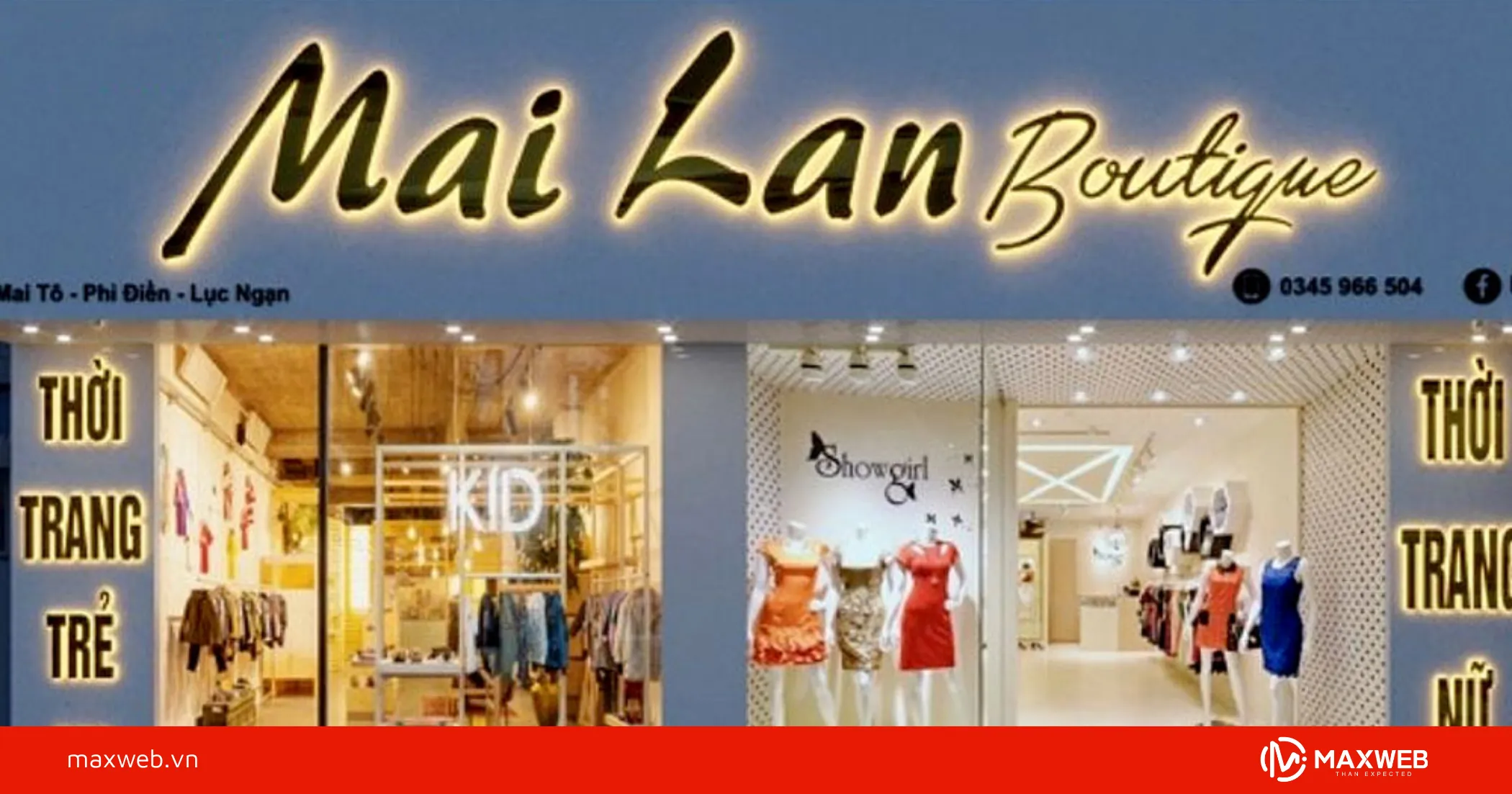Biển quảng cáo shop quần áo nữ