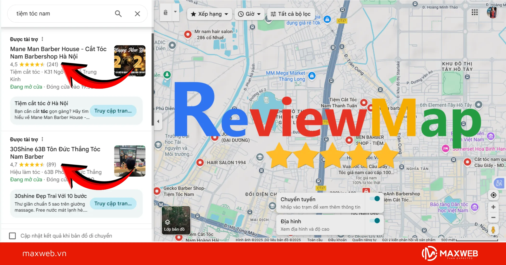 Lên top tìm kiếm Google Map nhờ dịch vụ Review Map