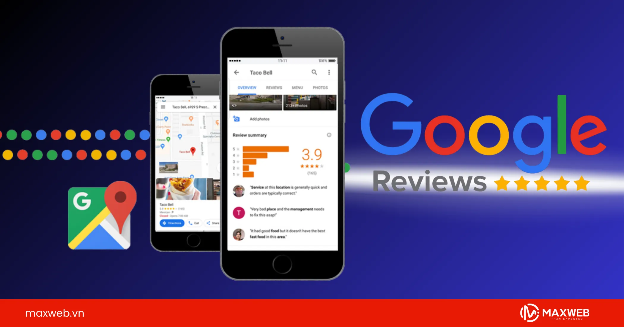 Dịch vụ Review Map của Maxweb