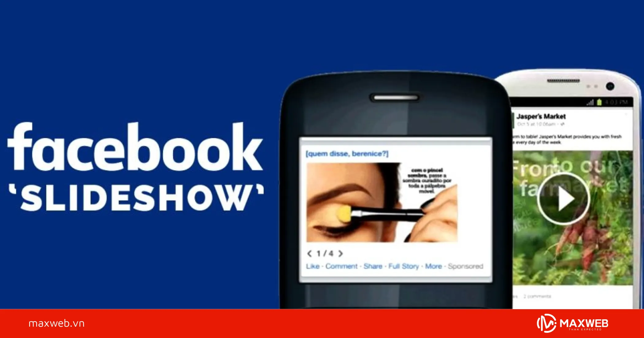 Kích thước của video quảng cáo Facebook Slideshow