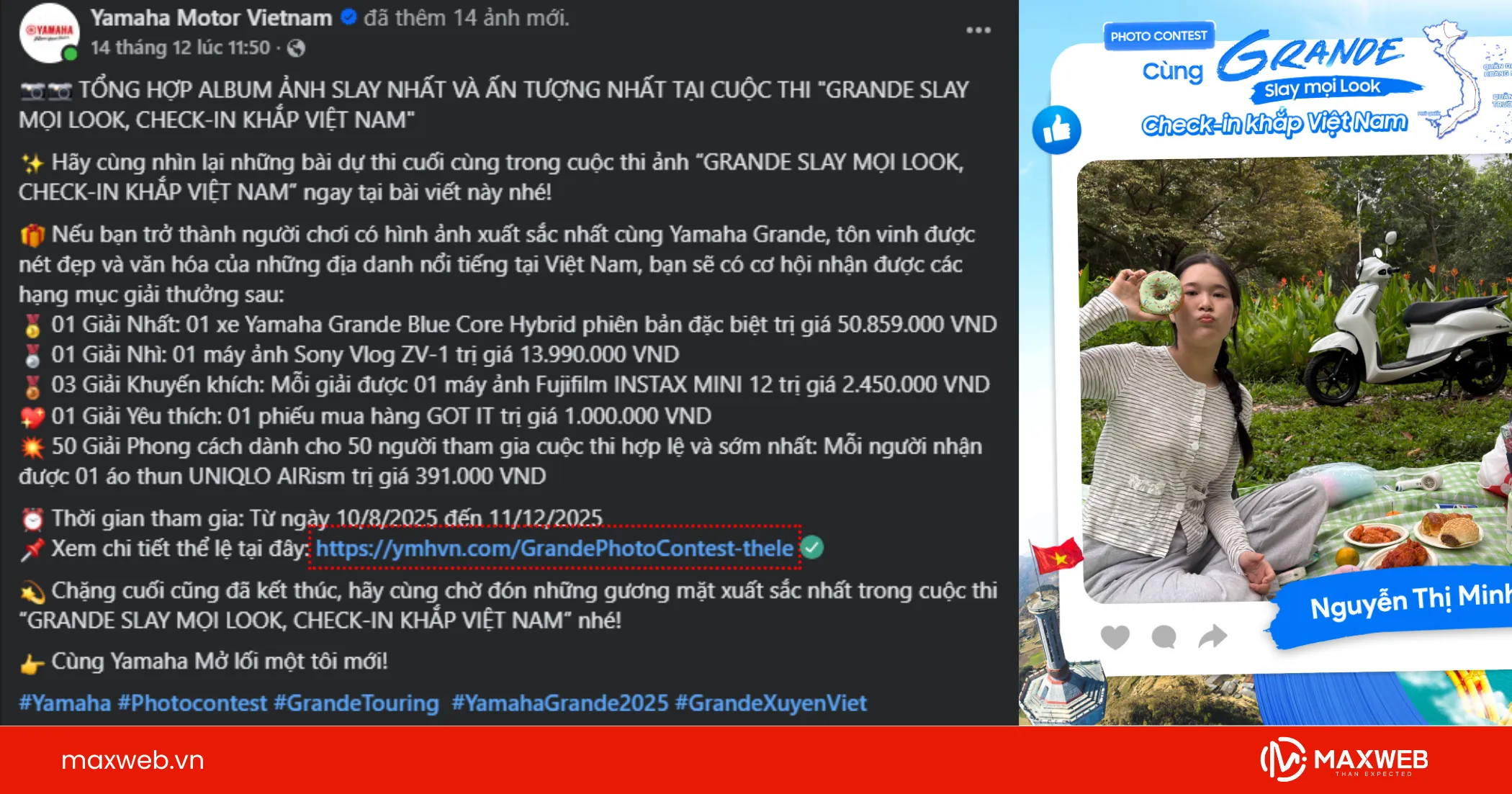 Bài viết bán xe máy tăng nhận diện thương hiệu