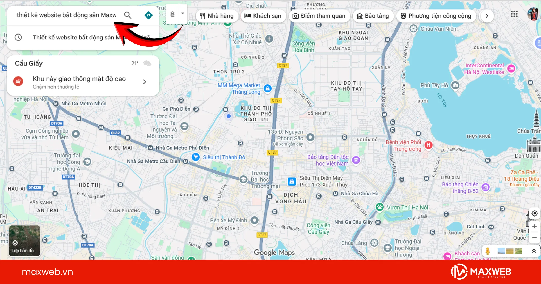 Tìm nhà trên Google Map theo địa chỉ cụ thể