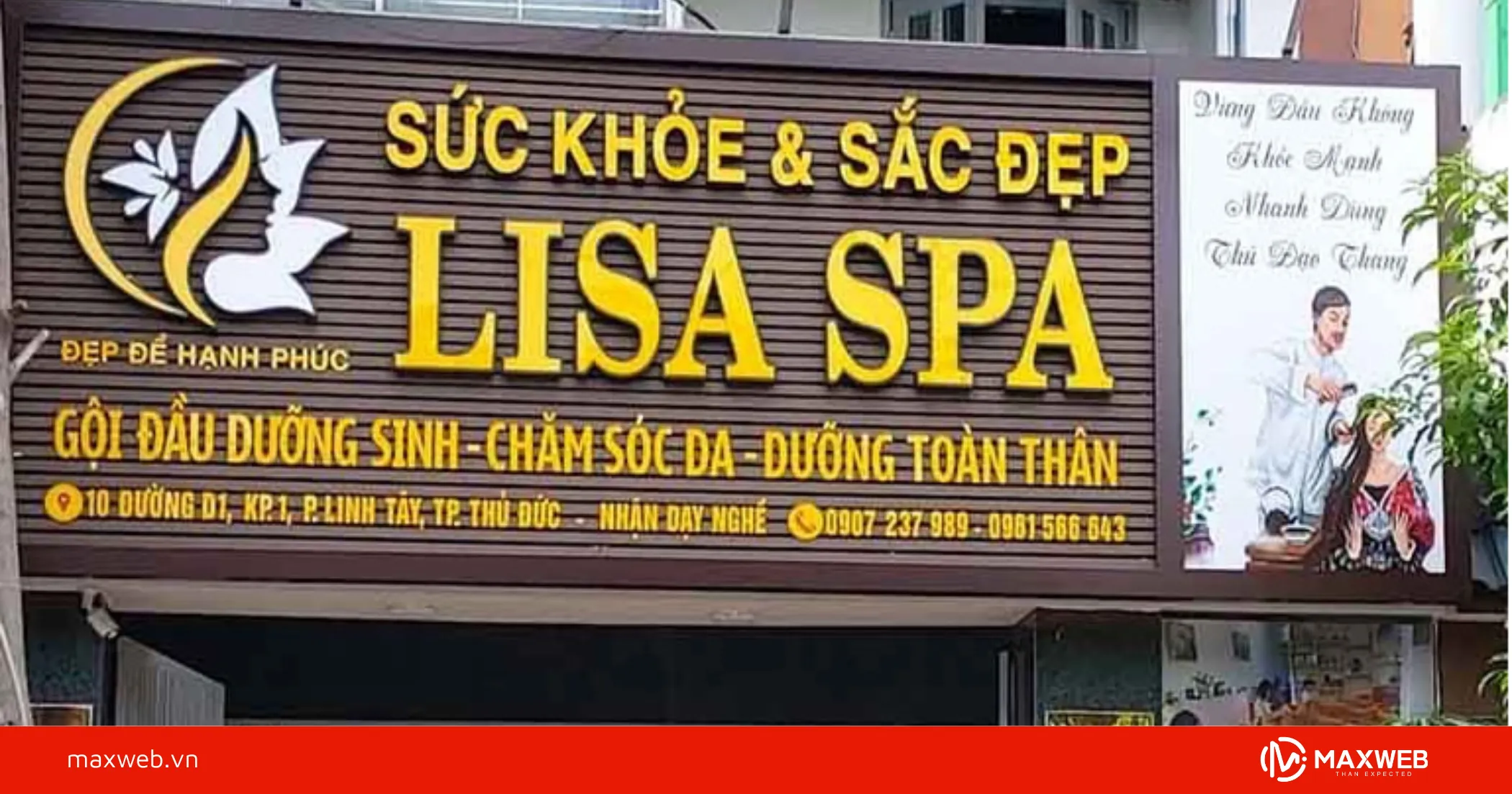 Biển spa bằng tôn sóng