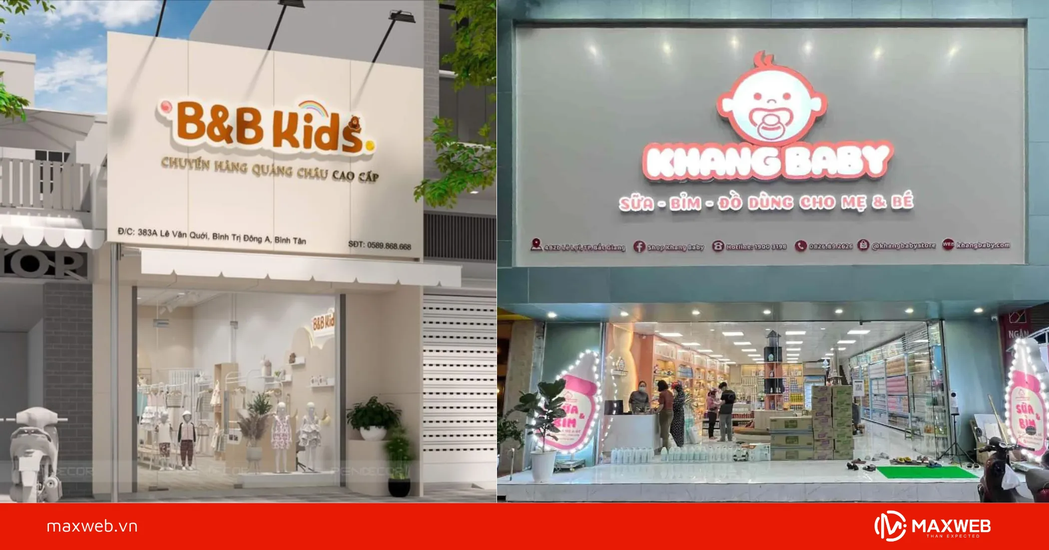 Mẫu biển shop quần áo trẻ em