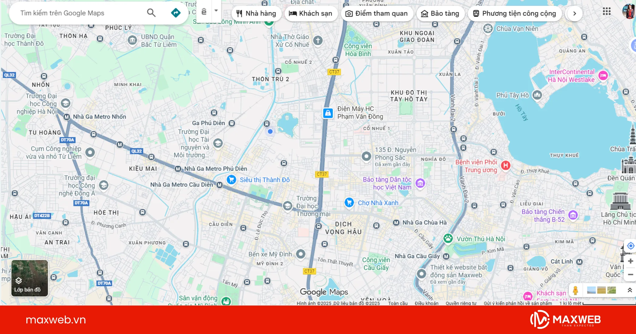 Truy cập Google Map trên máy tính