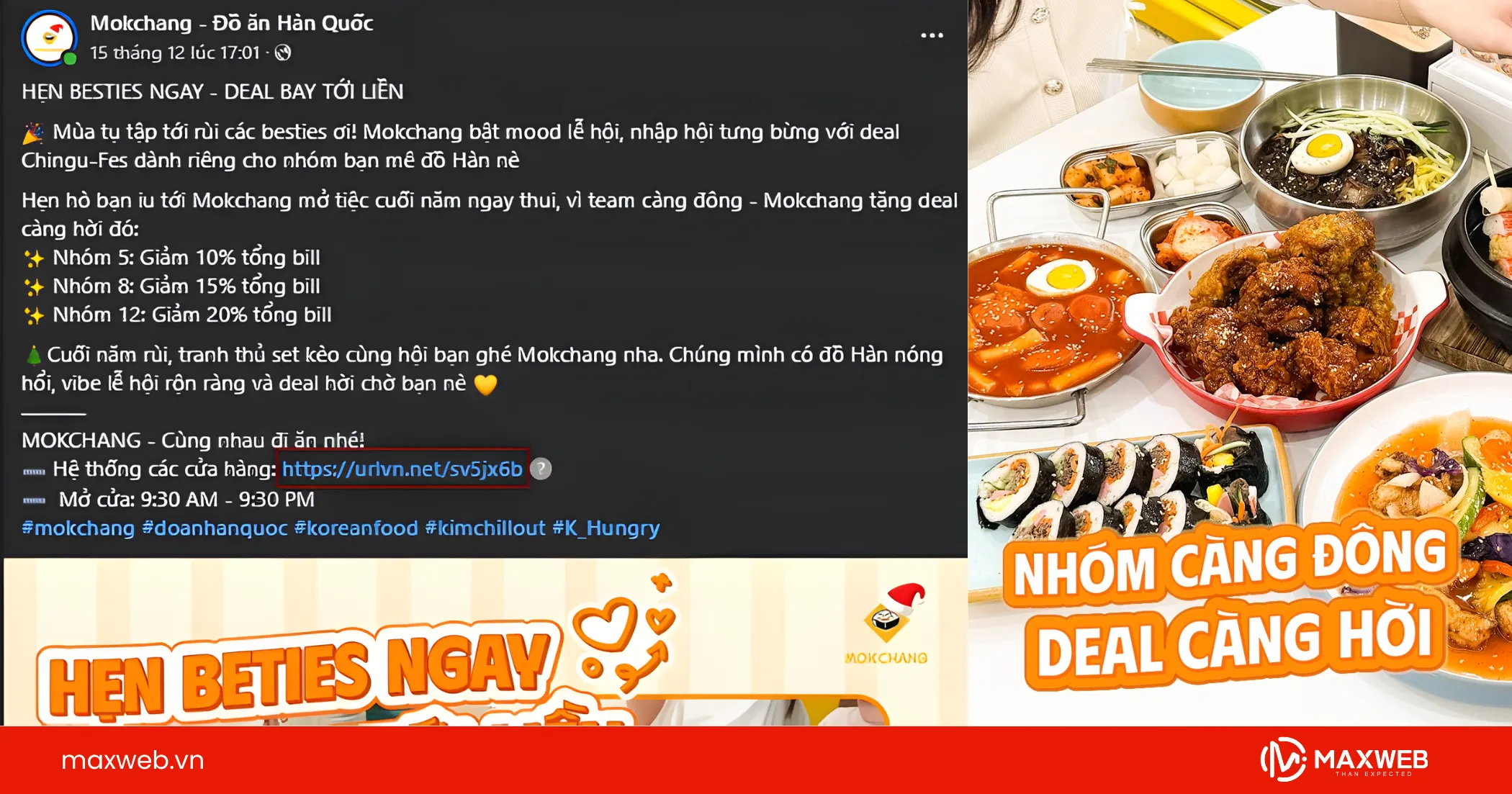 Quảng cáo đồ ăn vặt đi kèm ưu đãi