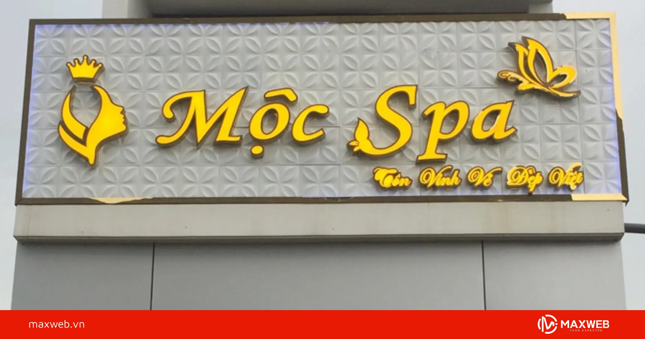 Biển hiệu spa bằng tấm cemboard