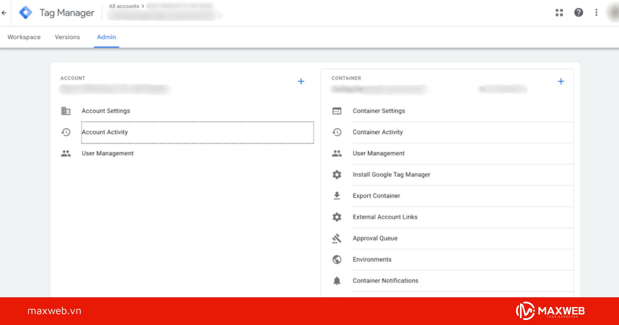 Admin kiểm soát hoạt động của tài khoản