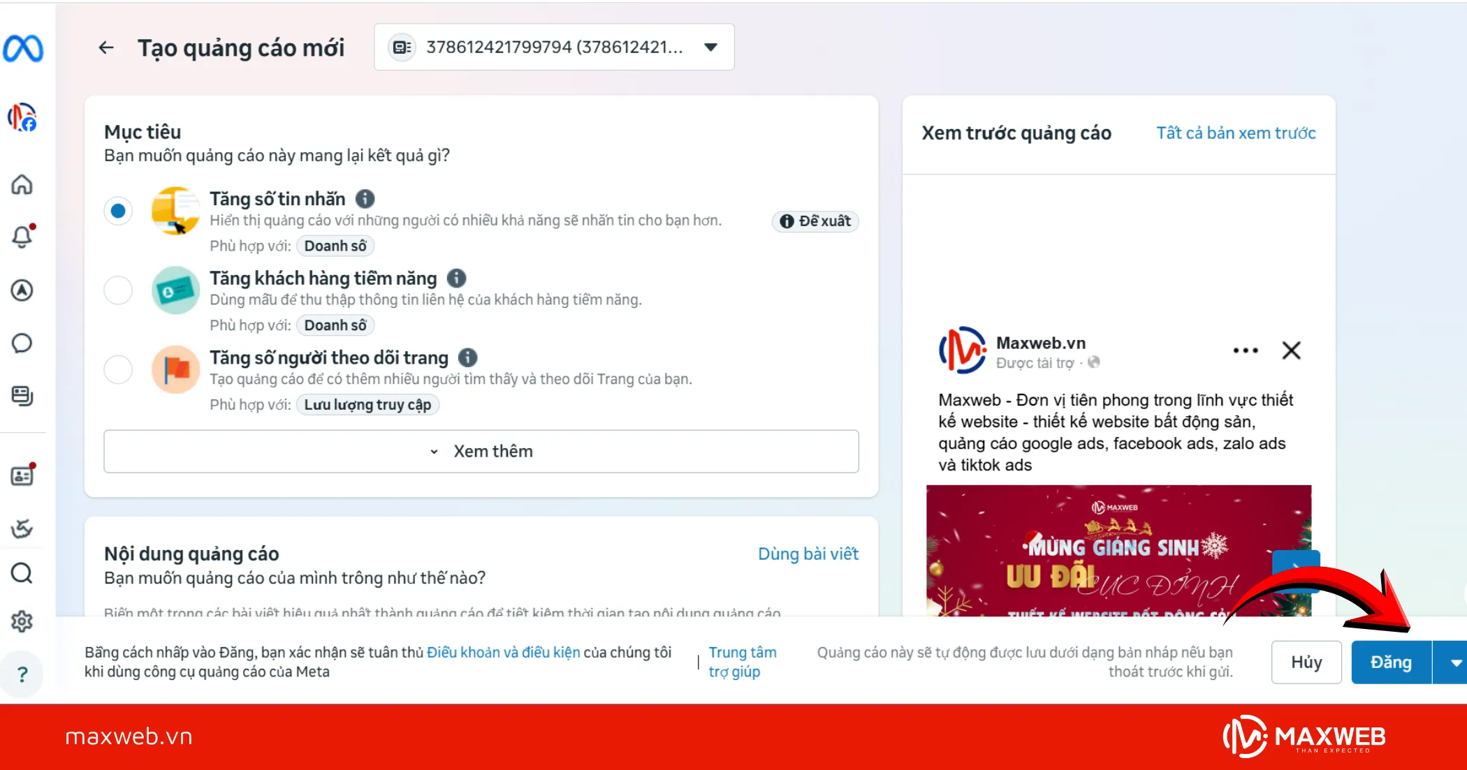 Kiểm tra và xuất bản quảng cáo