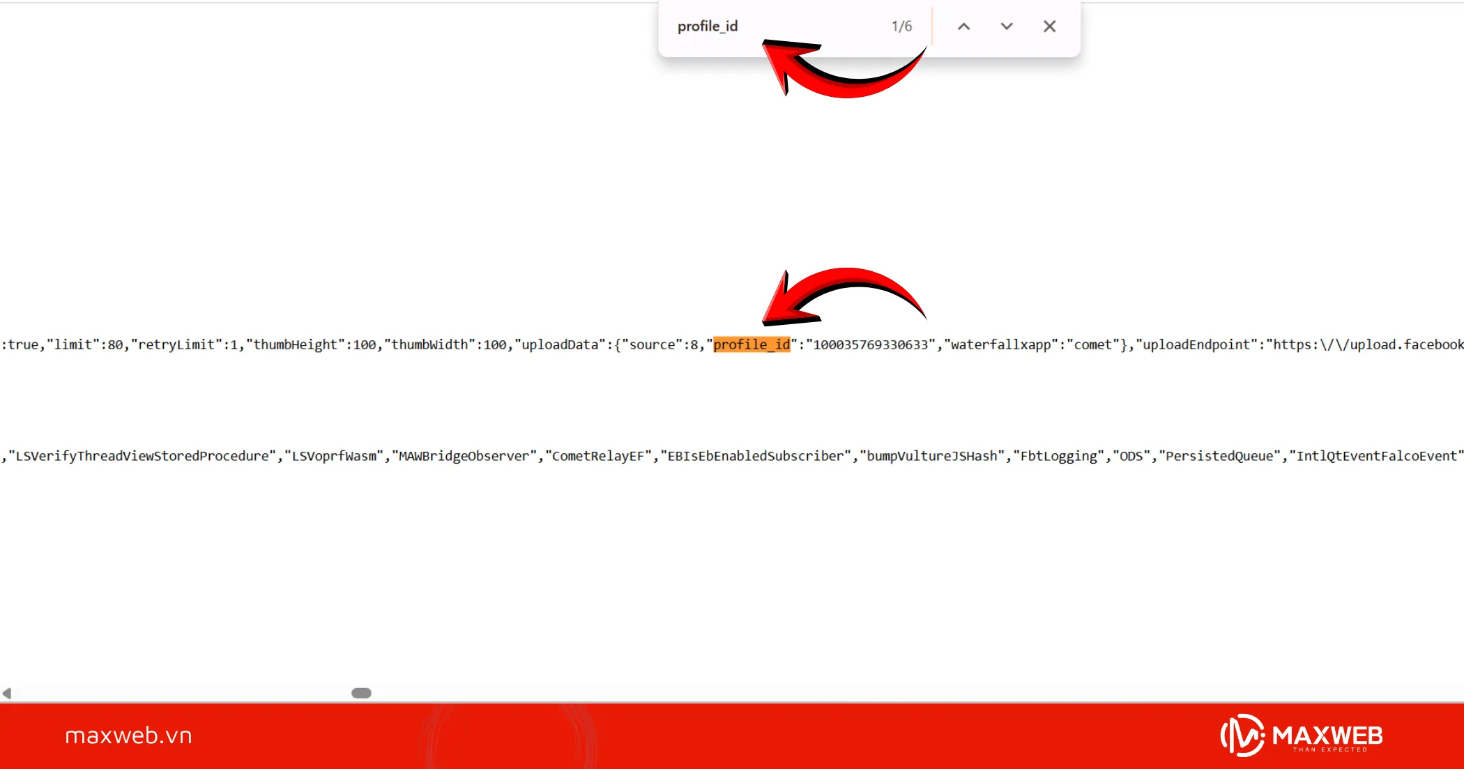 Tìm ID Facebook cá nhân trong mã nguồn