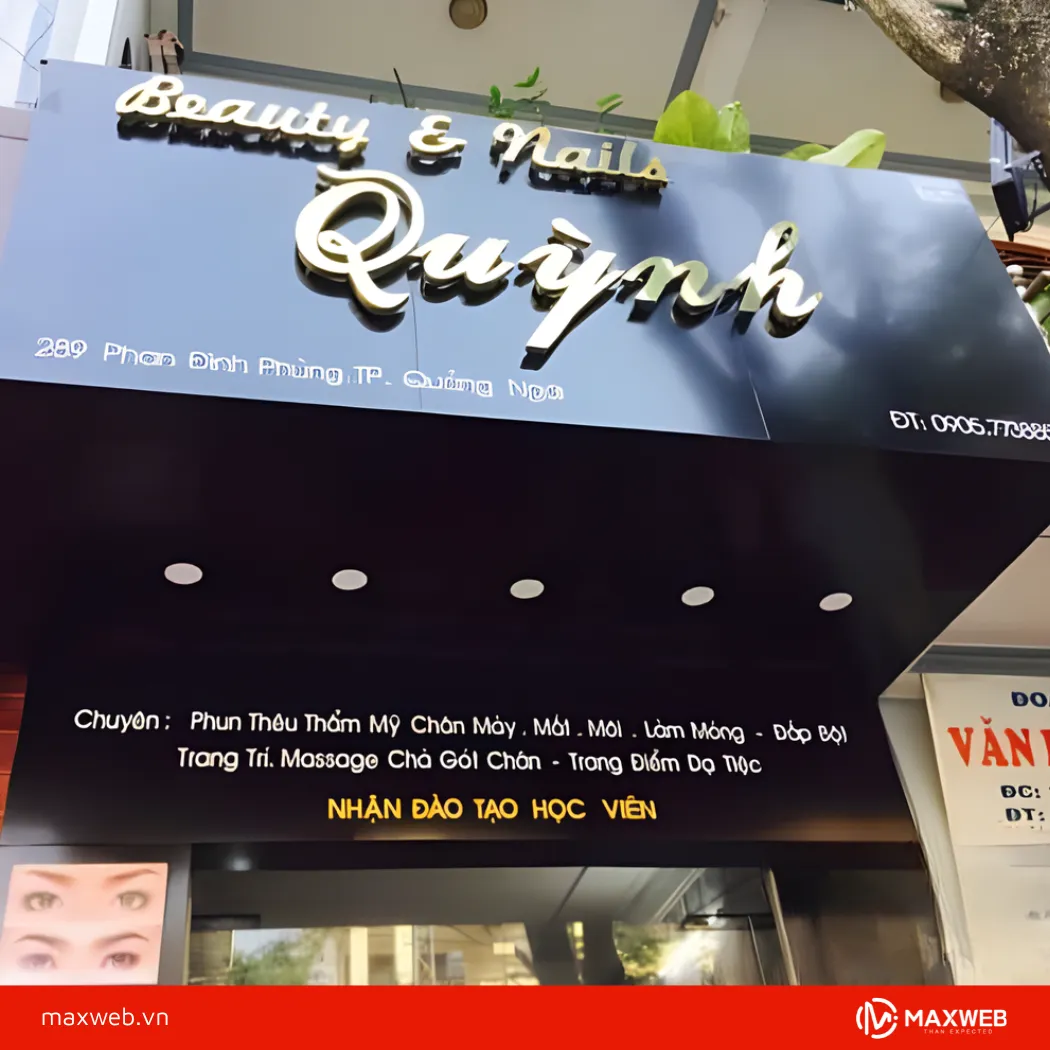 Bảng hiệu nail phong cách sang trọng