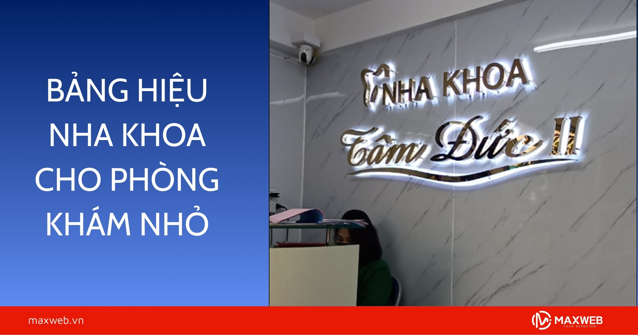 Mẫu bảng hiệu nha khoa cho phòng khám nhỏ