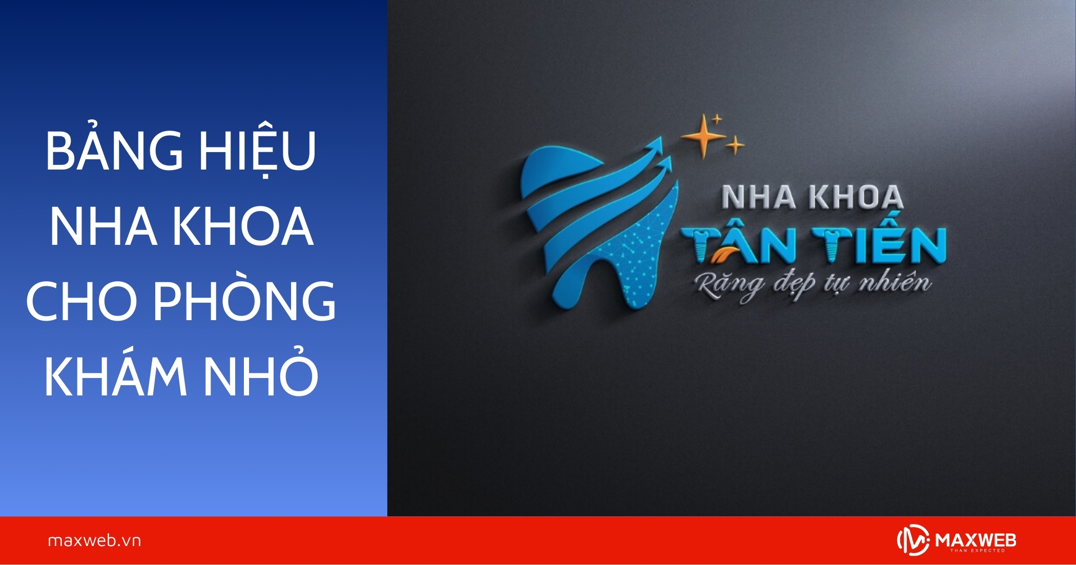 Mẫu bảng hiệu nha khoa cho phòng khám nhỏ