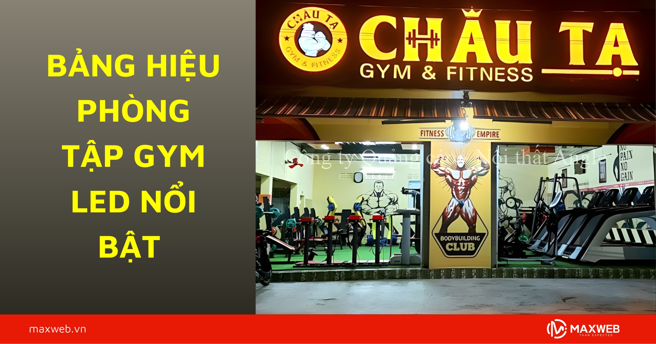 Bảng hiệu phòng tập gym LED