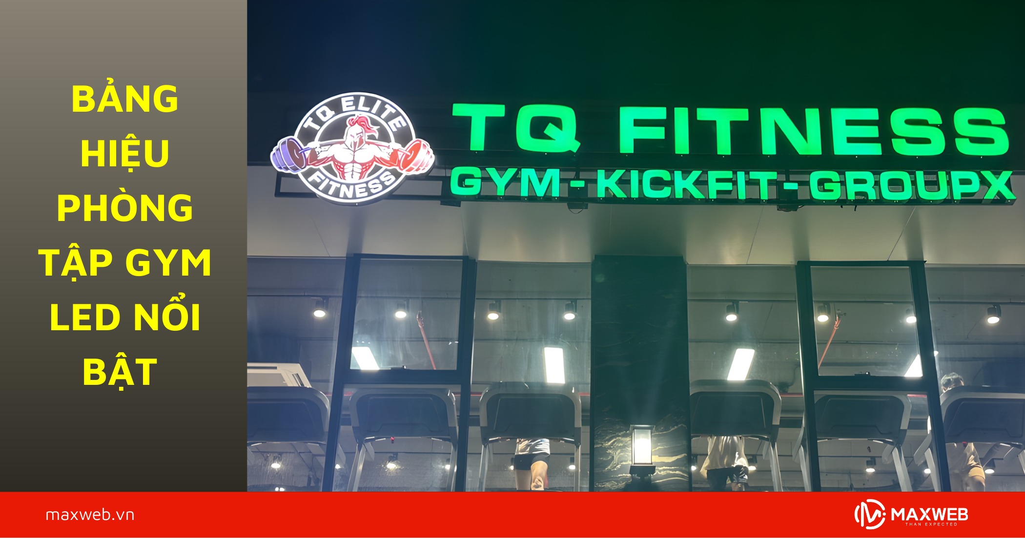 Bảng hiệu phòng tập gym LED