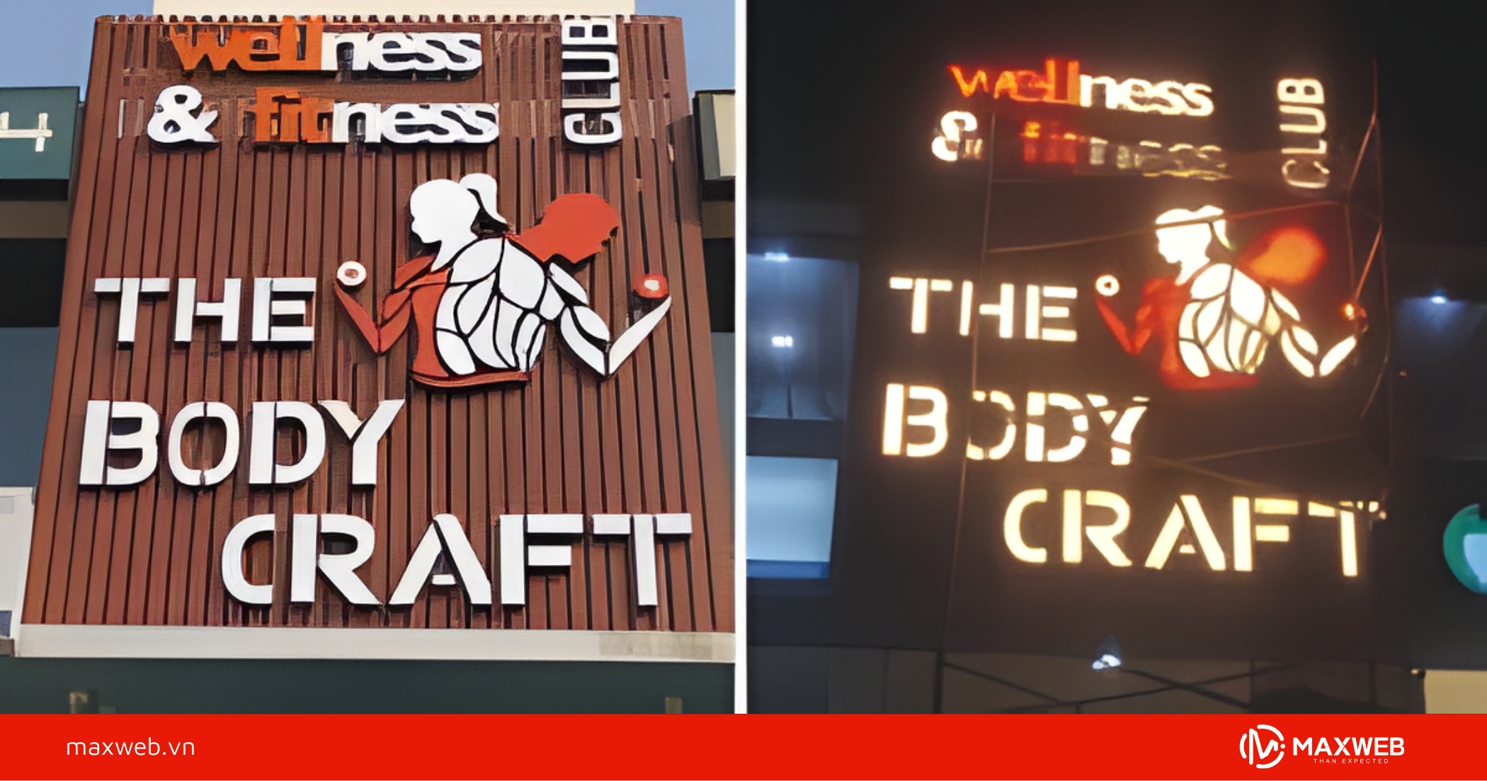 Bảng hiệu quảng cáo phòng gym phong cách