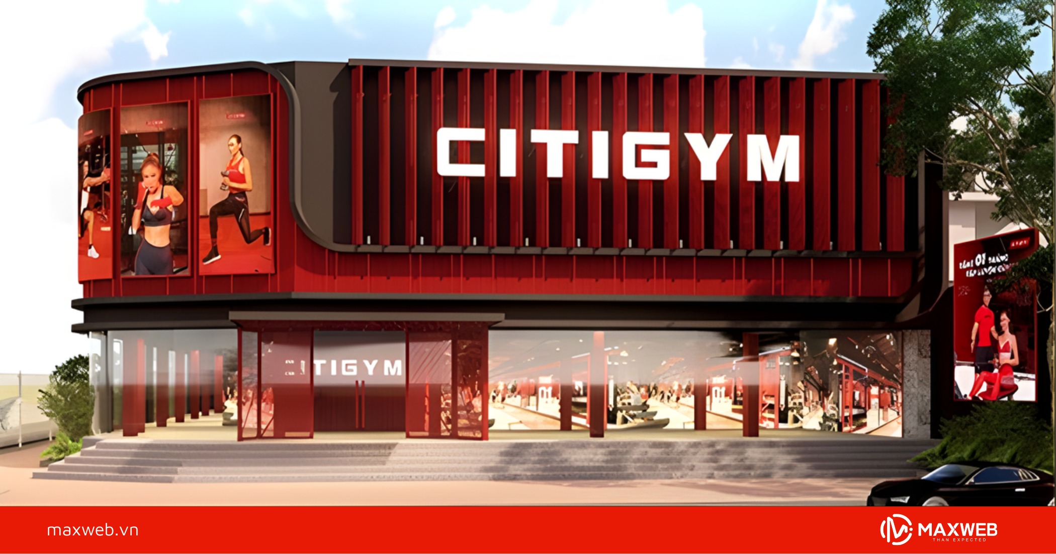 Bảng hiệu quảng cáo phòng gym phong cách