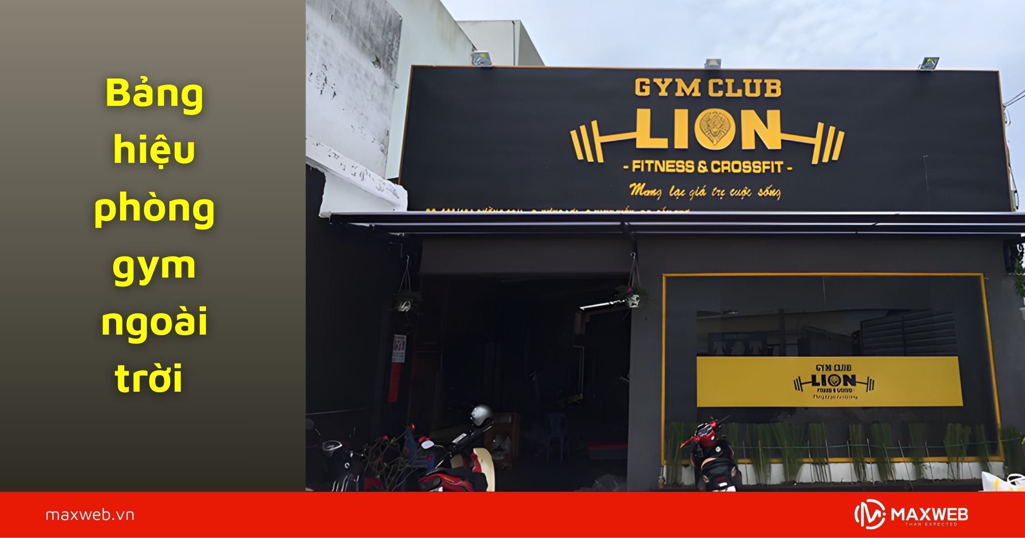 Biển quảng cáo phòng gym ngoài trời