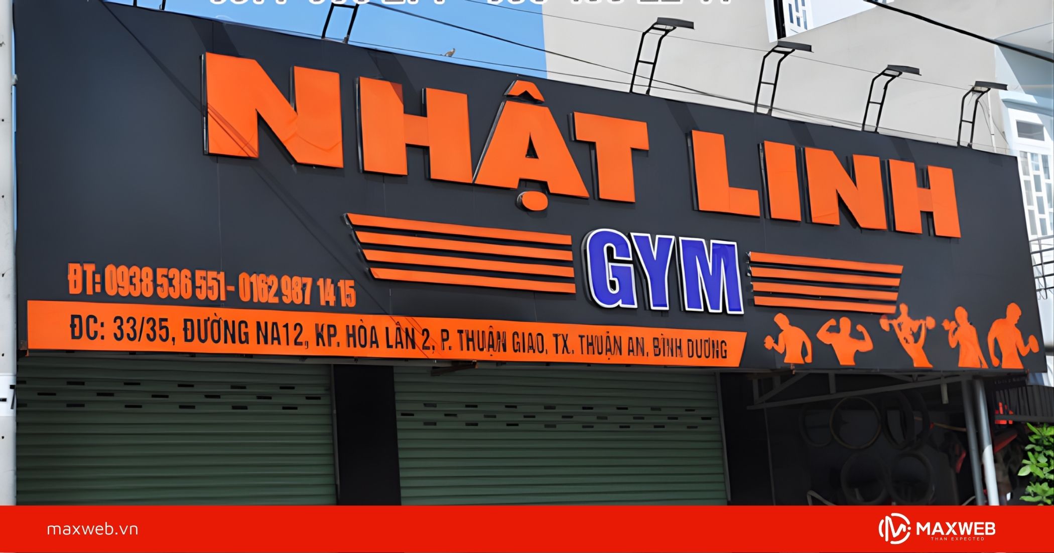 Biển quảng cáo phòng gym ngoài trời