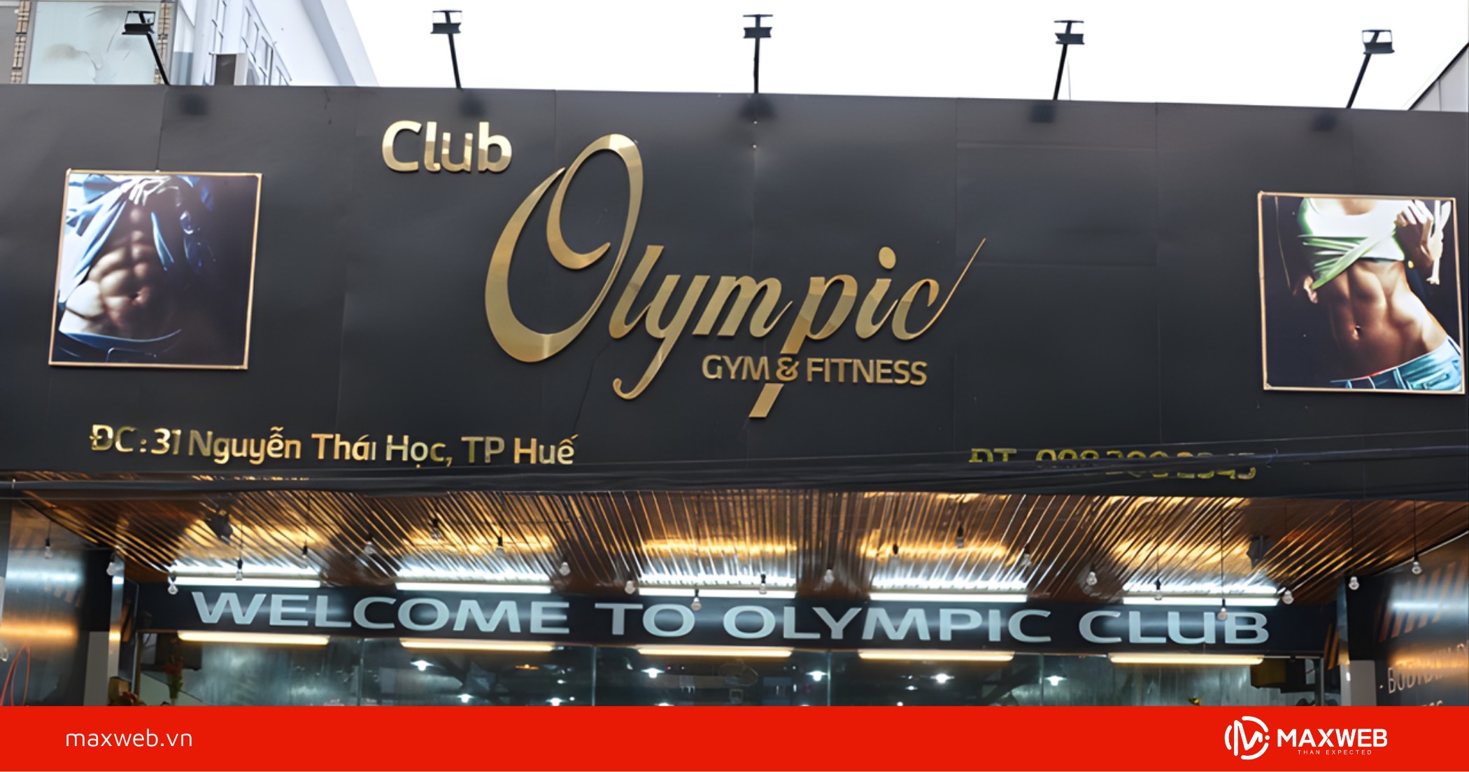 Biển quảng cáo phòng tập gym alu