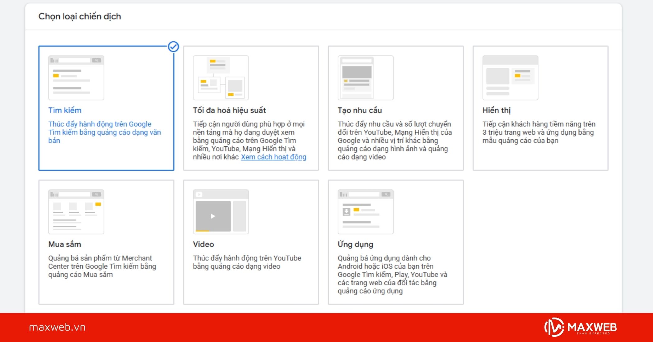 Bước 1: chọn mục tiêu