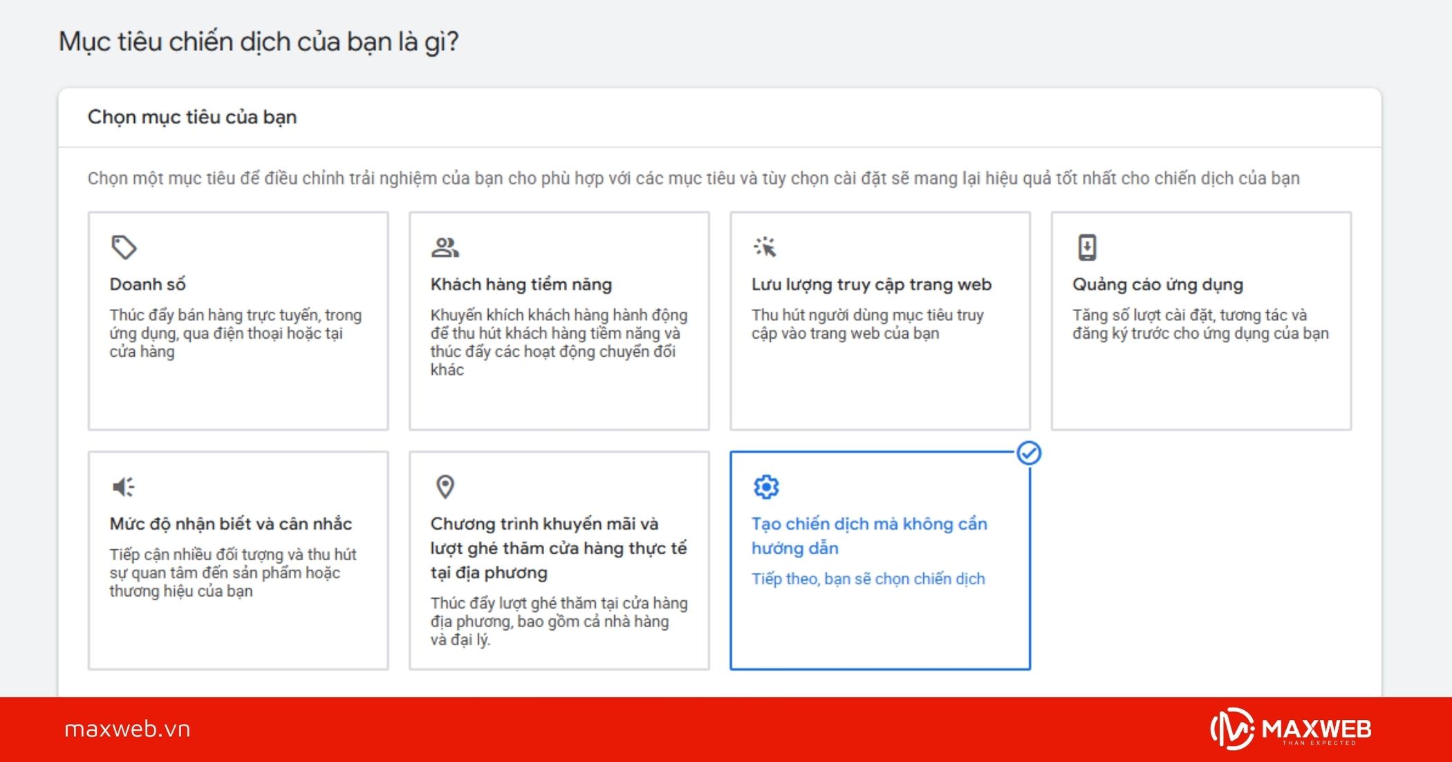Bước 1: Tạo chiến dịch Tìm kiếm