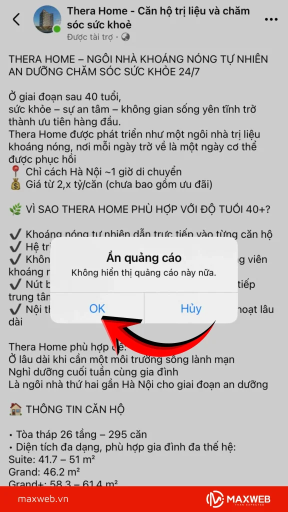 Nhấn ok để ẩn quảng cáo