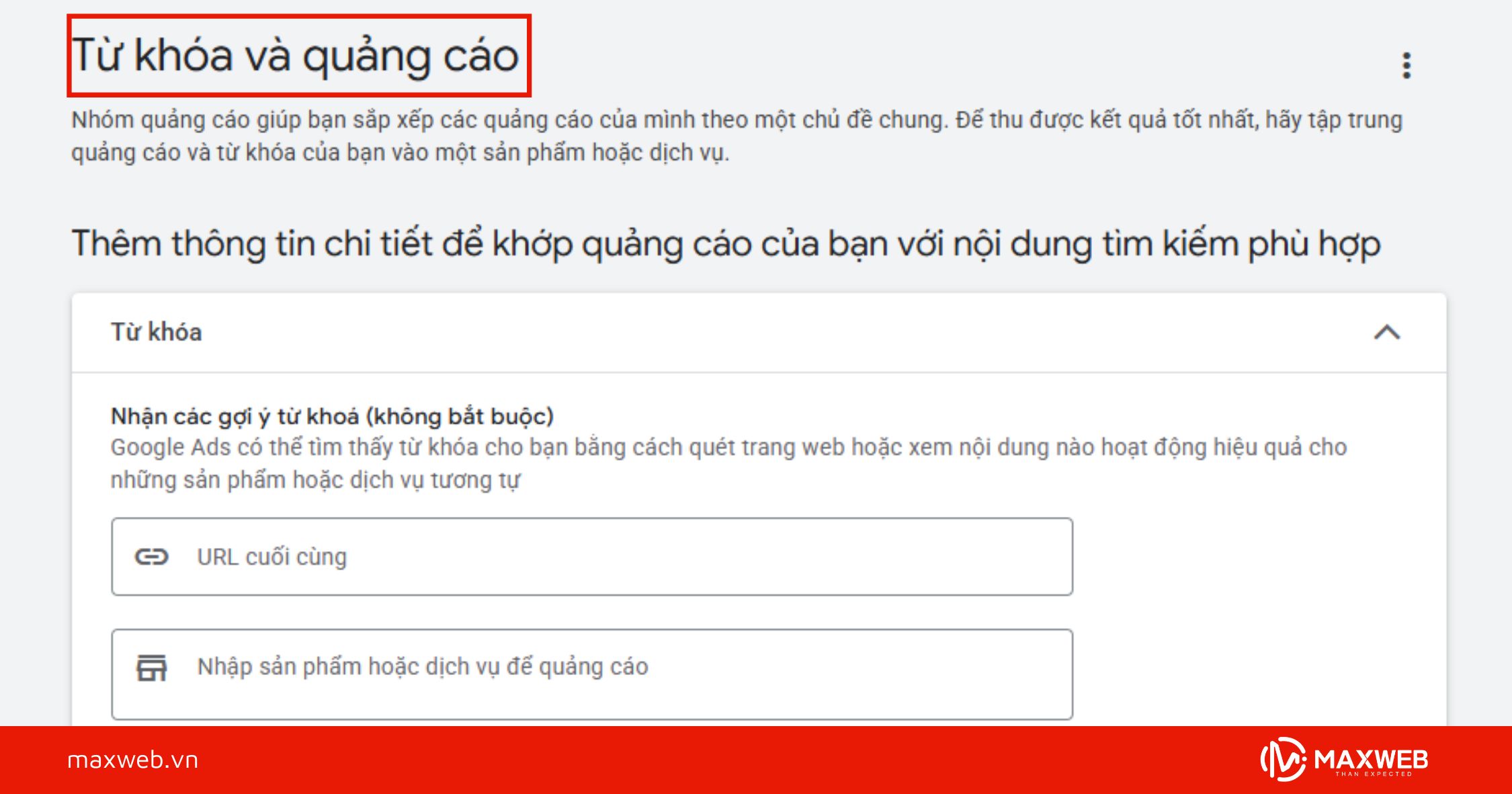 Bước 4: Lựa chọn và phân nhóm từ khóa tìm kiếm