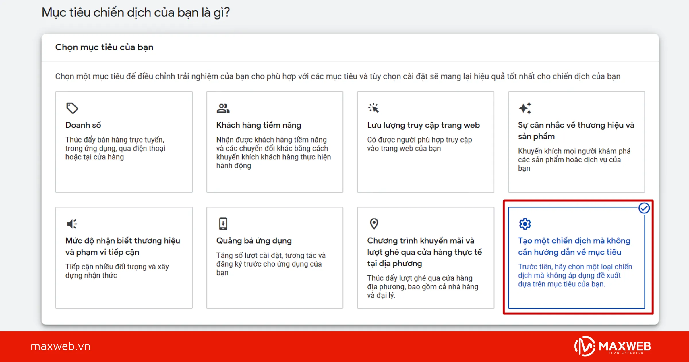 Bước 5: Tạo chiến dịch Google Ads Shopping