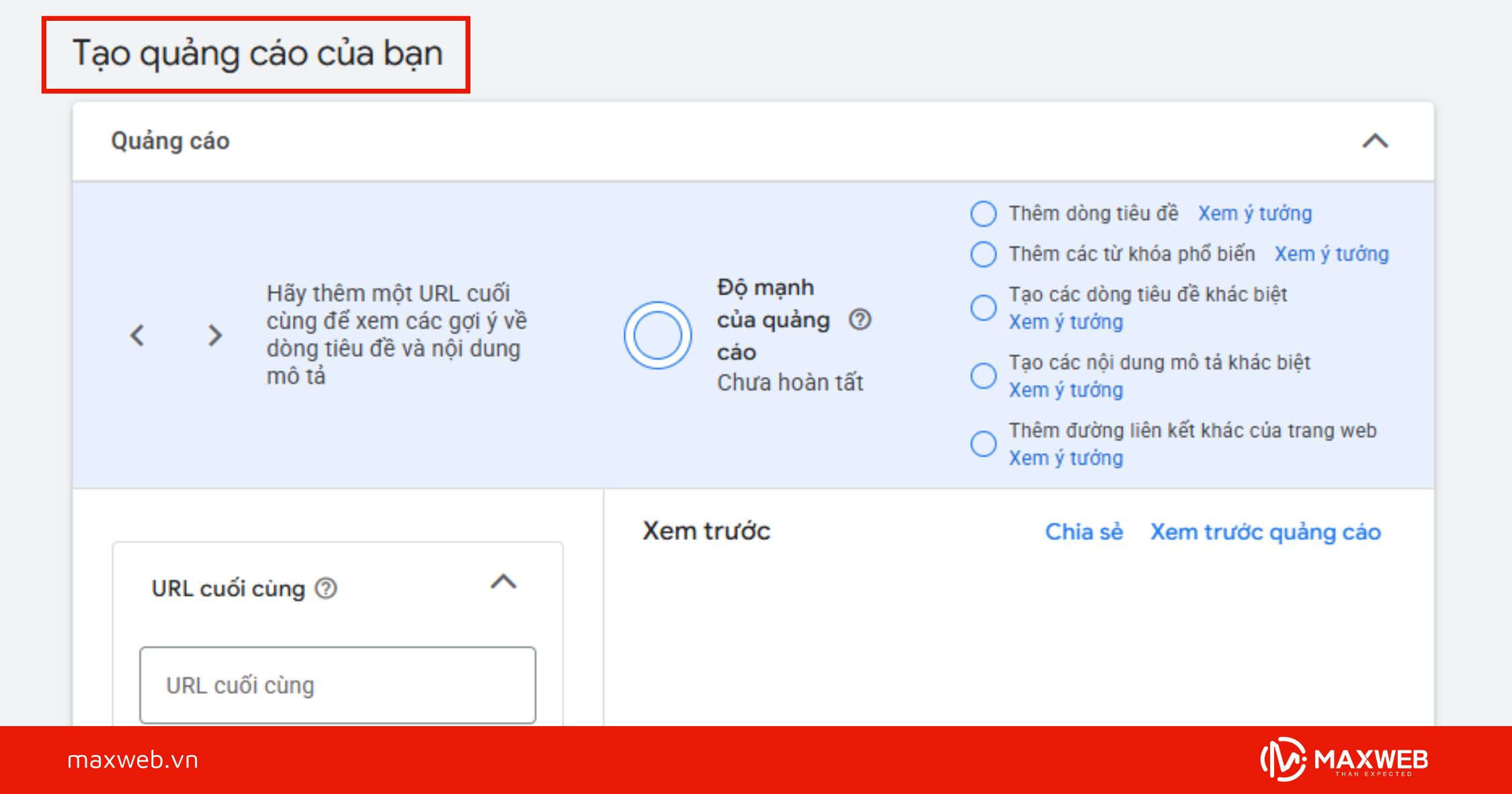 Bước 5: Viết mẫu quảng cáo tìm kiếm hấp dẫn