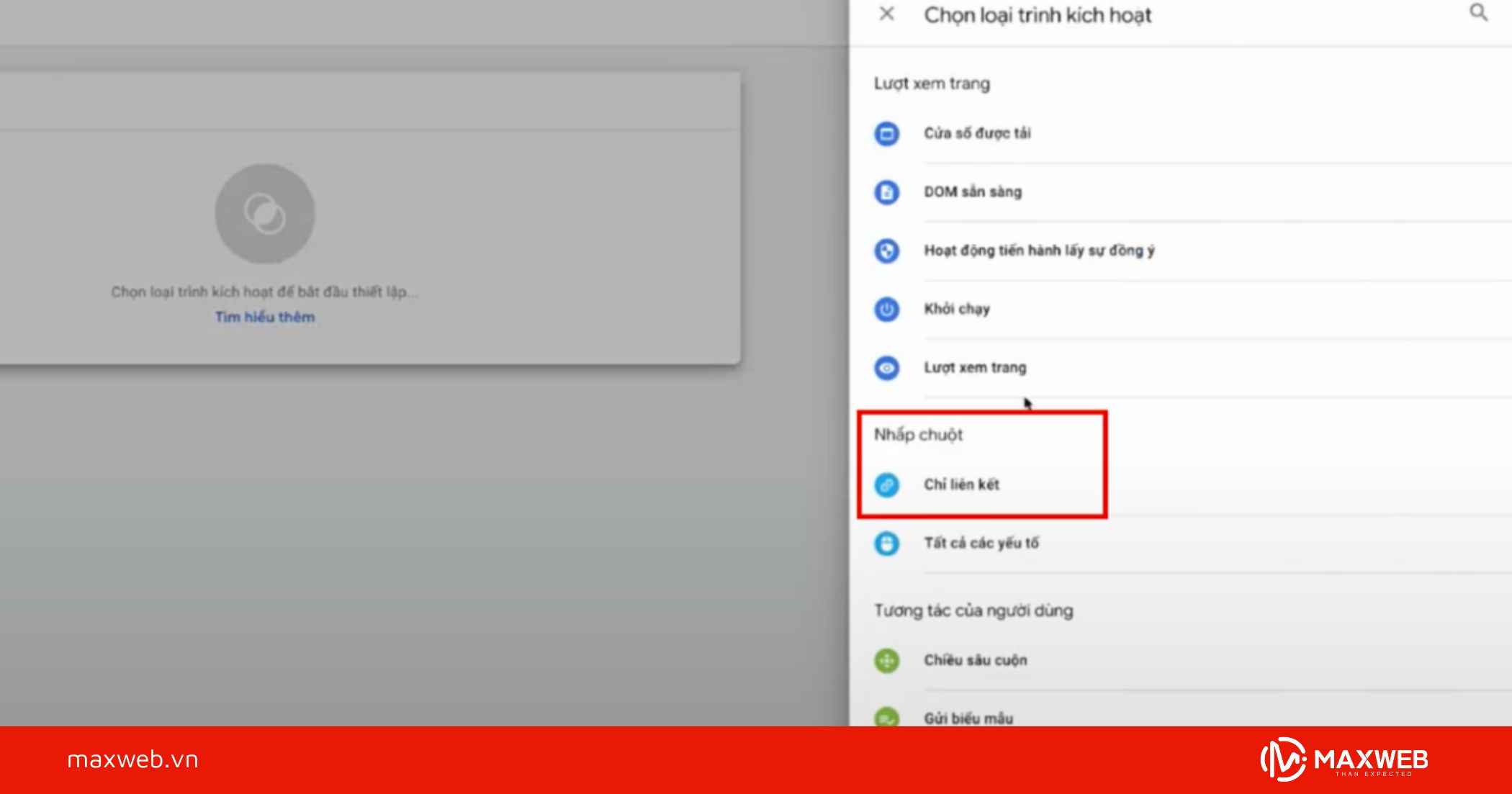 Cài đặt chuyển đổi điền form