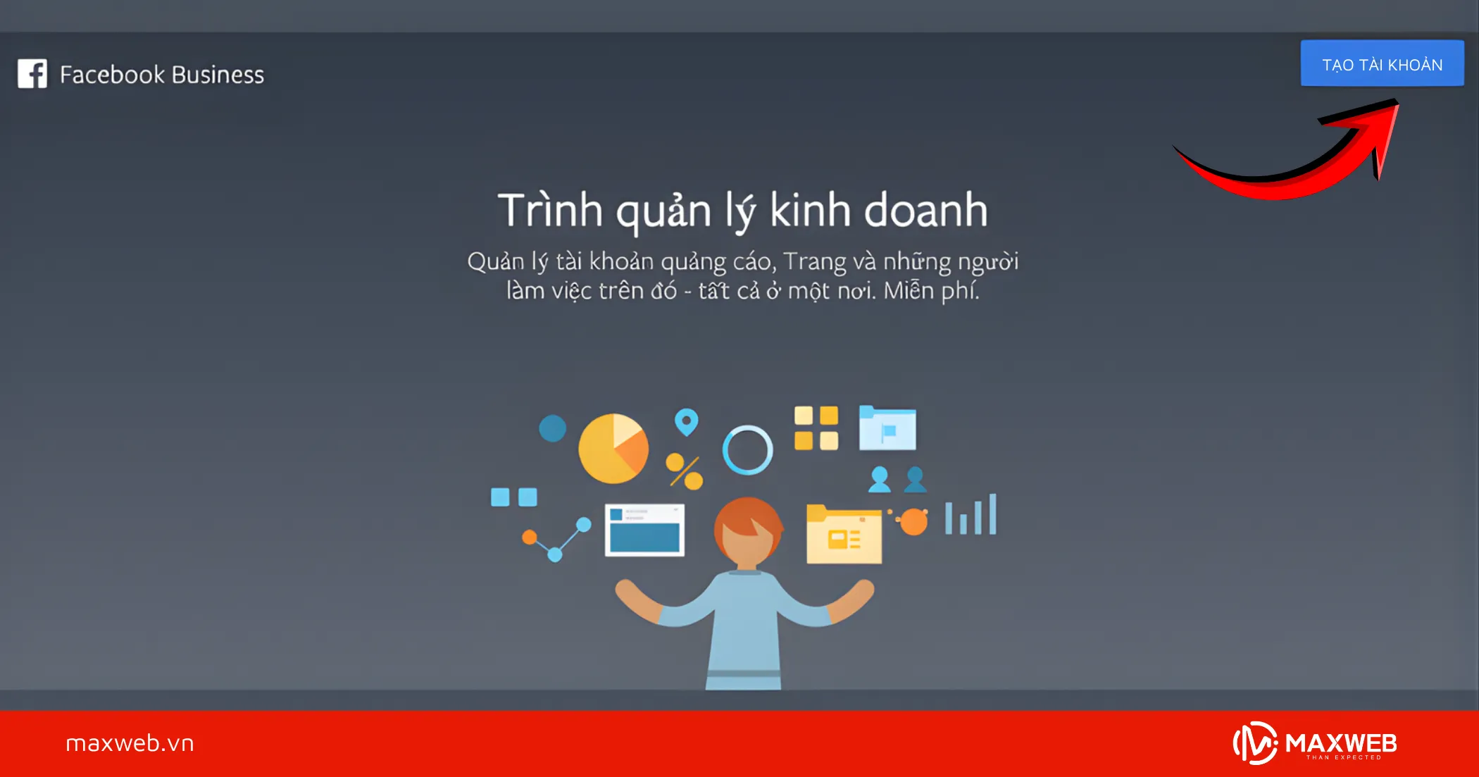 Truy cập vào trang tạo và quản lý quảng cáo